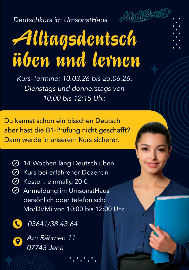 Deutschkurs im UmsonstHaus