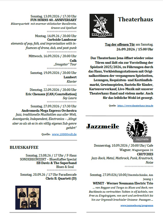 Kulturpass-Angebote in Jena, September/Oktober 2026, Seite 2